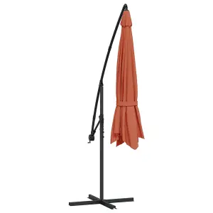 Berkfield Cantilever Umbrella with Aluminium Pole 350 cm Terracotta