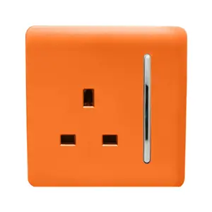 Trendiswitch ORANGE 1 Gang 13 Amp Switched Socket