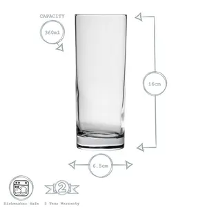 360ml Highball Glass Set (Set of 6)