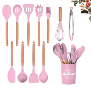 Yaheetech 12 Piece Cooking Utensil Set Pink