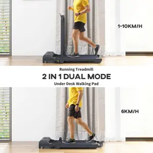 HOMCOM 2.5HP Folding Treadmill Walking Pad with Remote Control, 1-10km/h