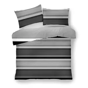 Edelsten Cotton Blend Duvet Cover Set with Pillowcases Black/White / Double Duvet Cover + 2 Standard Pillowcase