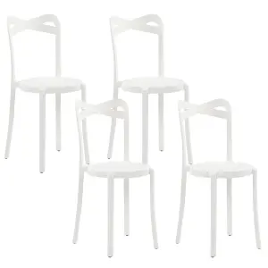 Set of 4 Garden Chairs CAMOGLI White