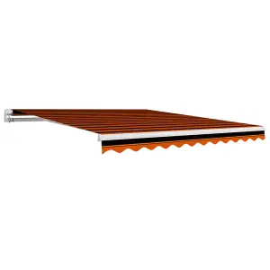 Berkfield Awning Top Sunshade Canvas Orange and Brown 350x250 cm