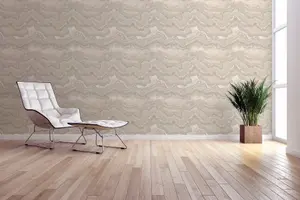 Galerie Welcome Home Beige Water Marble Wallpaper