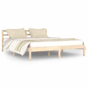 Berkfield Day Bed Solid Wood Pine 160x200 cm King Size