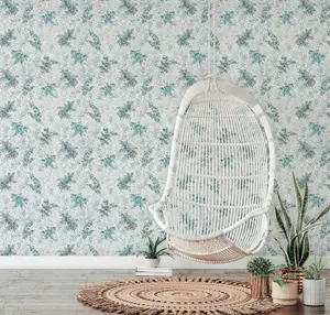 Galerie Flora Green Soft Foliage Wallpaper