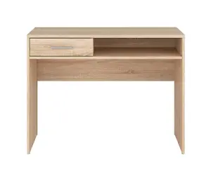 Office Desk Dressing Table Drawer Console Open Shelf Sonoma Oak Finish Nepo