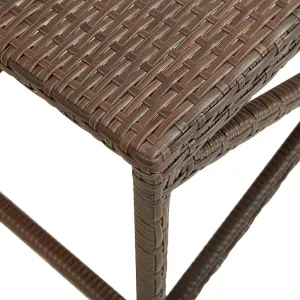 Berkfield Garden Bench 120 cm Poly Rattan Brown