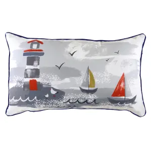 Evans Lichfield Nautical Lighthouse Lighthouse Rectangular Feather Rich Cushion