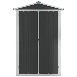 Tubac Garden Shed Galvanised Steel Outdoor Tool Storage Shed Brown