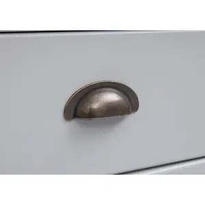 Argenta 1 Drawer Bedside Table Brass Cup Handle