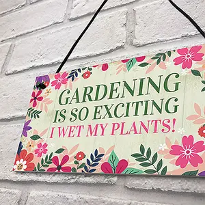 Red Ocean Funny Garden Plaque Gardening Gifts Hanging Garden Shed Signs Novelty Decor Gift For Her