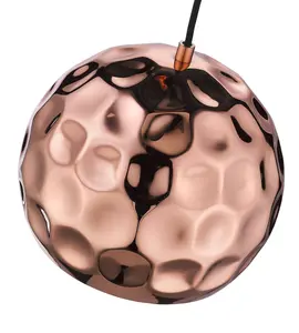 Luminosa Spring Small Dome Ceiling Pendant Black, Copper, E27