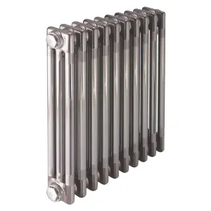 Acova Raw metal 3 Column Radiator, (W)628mm x (H)600mm