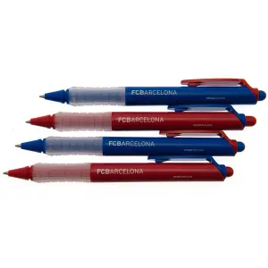 FC Barcelona Pen Set (Pack Of 4) Blue/Red (One Size)