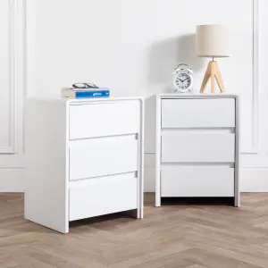 Set of Chest Of Drawers High Gloss - Multiuse Bedroom Wooden Furniture