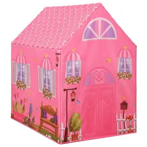 Berkfield Children Play Tent Pink 69x94x104 cm