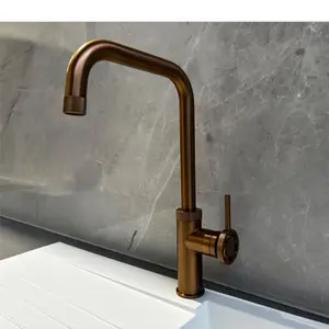 Liquida LB416CP Industrial Style Single Lever Copper Kitchen Mixer Tap