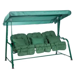 Alfresia Roma Swing Seat, Green Frame, Classic Green Cushions