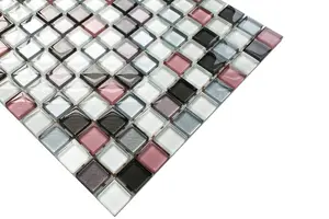 Glass mosaic on mesh for bathroom or kitchen 300mm x 300mm - Pink Floyd