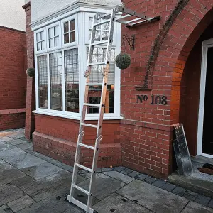 3.46m Lightweight Aluminium Folding Multi position Work Platform Ladder