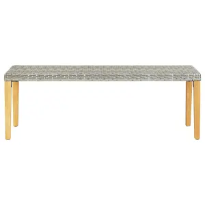 Berkfield Garden Bench 80 cm Poly Rattan Grey