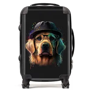 Golden Retriever Dog Splashart Suitcase - Cabin