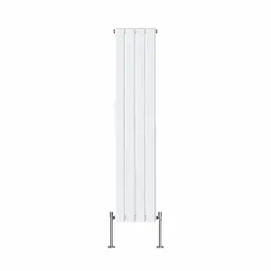 Rinse Bathrooms Vertical Radiators 1600x272mm Flat Panel Column Designer Radiator White Single Radiators Central Heating