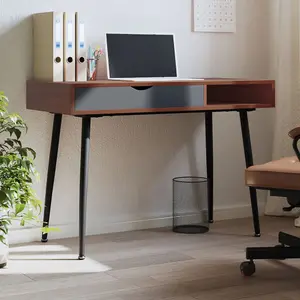 Berkfield Computer Desk with Drawer Brown 110x50x75 cm Engineered Wood