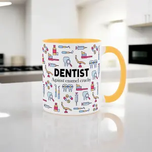 Dentist Mug - Humorous Teeth Themed Dental Nurse/Doctor Novelty Gift - Tea/Coffee Hot Drinks White Ceramic Cup Present