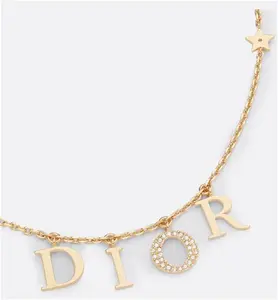 DIOR Diorevolution Necklace Gold-Finish Metal And White Crystals - Women