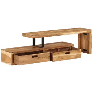 Berkfield TV Stand Solid Wood Acacia