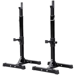 Yaheetech Black Solid Steel Adjustable Squat Rack for Home Gym