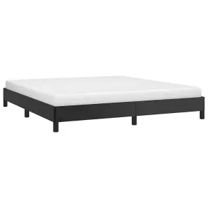 Berkfield Bed Frame Black 180x200 cm 6FT Super King Faux Leather