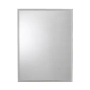 Croydex Lindley Rectangular Wall-mounted Bathroom Illuminated mirror (H)80cm (W)60cm