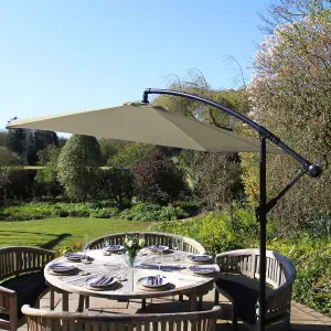 3m Cantilever Garden Parasol Hanging Umbrella