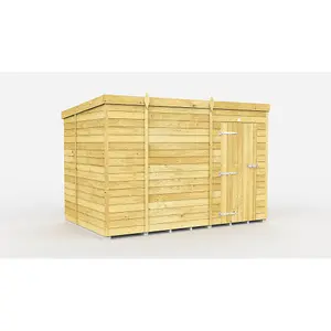 DIY Sheds 10x7 Pent Shed - Single Door Without Windows