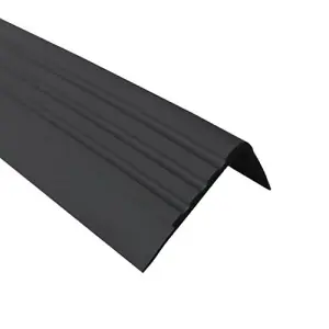 Stair anti slip nosing rubber angle step edge PVC RM 90cm black