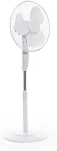 Daewoo 16 Inch White Pedestal Fan Oscillating Adjustable Tilting 3 Speed Fan