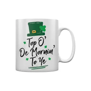 Grindstore Top O De Mornin To Ye St Patricks Day Mug White/Green (One Size)