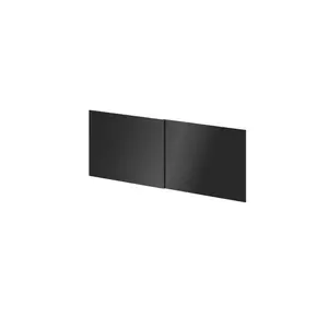 GoodHome Atomia Gloss Anthracite Sliding wardrobe door (H) 560mm x (W) 737mm, Pack of 4