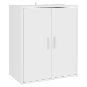 Berkfield Shoe Cabinet White 60x35x70 cm Engineered Wood