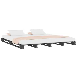 Berkfield Pallet Bed Grey 120x200 cm Solid Wood Pine