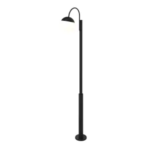 GoodHome Black Mains-powered 1 lamp Outdoor Post lantern (H)2274mm