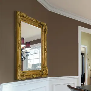 MirrorOutlet Carved Louis Gold Wall Mirror 122 x 91 cm