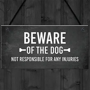 Red Ocean Funny Beware Of The Dog Sign Hanging Plaque Garden Shed Fence Plaque Dog Gift