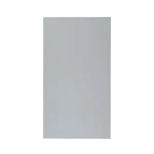 GoodHome Alisma High gloss grey Slab Highline Cabinet door (W)400mm (H)715mm (T)18mm