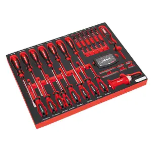 Sealey Tool Chest14 Drawer Ball Bearing Slides Red 446 Pcs Tool Kit TBTPCOMBO1