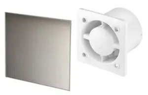 Awenta 125mm Pull Cord Extractor Fan Inox Front Panel TRAX Wall Ceiling Ventilation